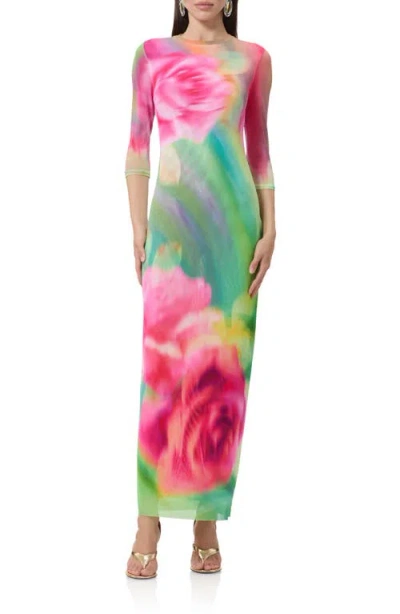 Afrm Kira Floral Print Body-con Dress In Multi