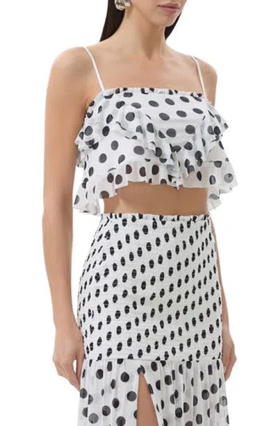 AFRM AFRM KOIN RUFFLE MESH CROP CAMISOLE