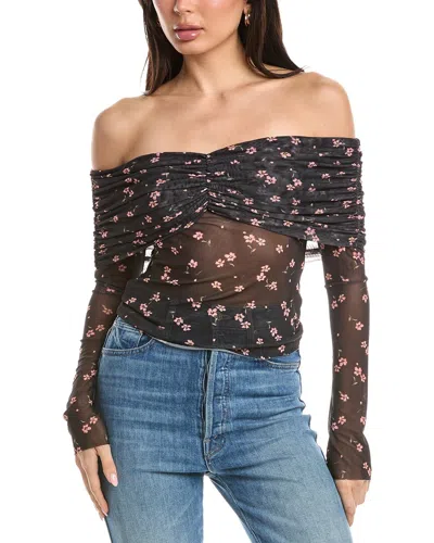 Afrm Lilith Off-the-shoulder Top In Black