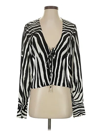 Pre-owned Afrm Long Sleeve Blouse In Black