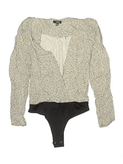 Pre-owned Afrm Long Sleeve Blouse In Ivory