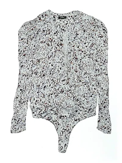 Pre-owned Afrm Long Sleeve Blouse In Silver