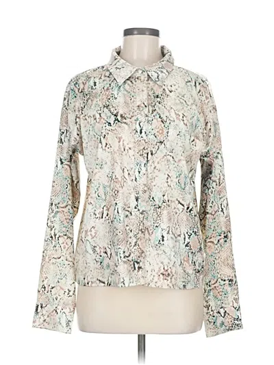 Pre-owned Afrm Long Sleeve Blouse In White