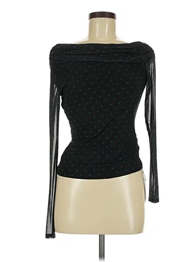 Afrm Long Sleeve Top Black One Shoulder Neckline Tops