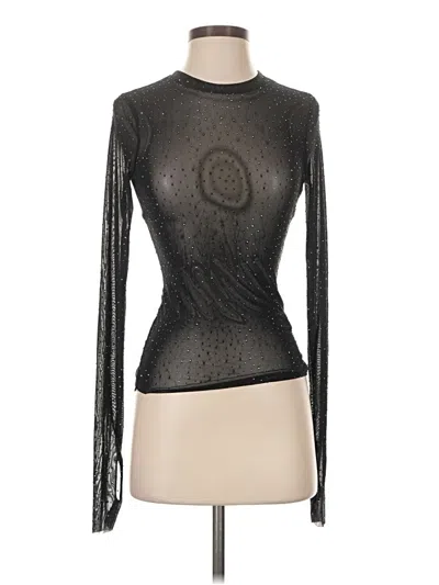 Pre-owned Afrm Long Sleeve Top Black Turtleneck Tops