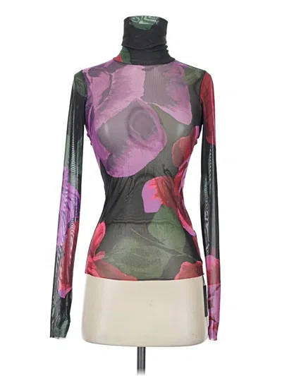 Pre-owned Afrm Long Sleeve Top Purple Turtleneck Tops