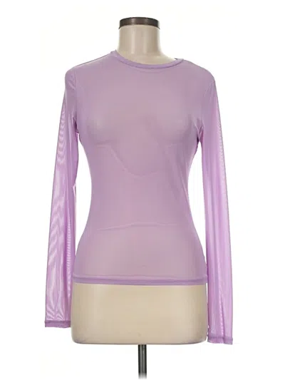 Pre-owned Afrm Long Sleeve T-shirt In Purple