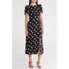 Afrm Los Angeles Afrm Jamie Print Open Back Short Sleeve Dress