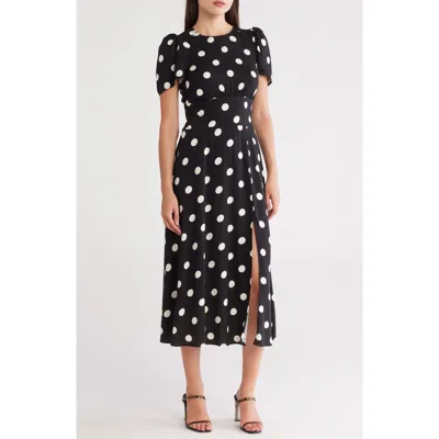 Afrm Los Angeles Afrm Jamie Print Open Back Short Sleeve Dress