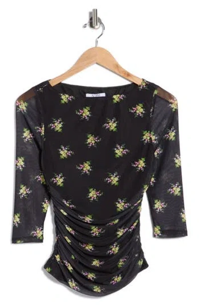 Afrm Los Angeles Anahi Mesh Top In Black