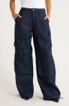 Afrm Los Angeles Collins Low Rise Utility Cargo Jeans