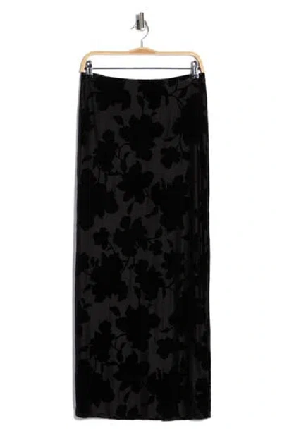 Afrm Los Angeles Daisy Burnout Velvet Skirt