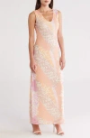 Afrm Los Angeles Earhart Sleeveless Mesh Maxi Dress