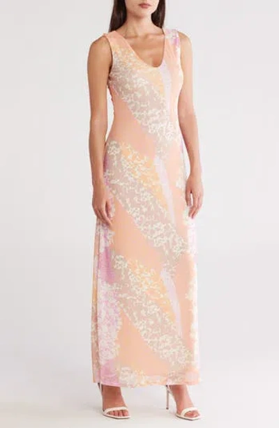 Afrm Los Angeles Earhart Sleeveless Mesh Maxi Dress