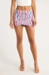 Afrm Los Angeles Hailee Tulip Miniskirt In Multi