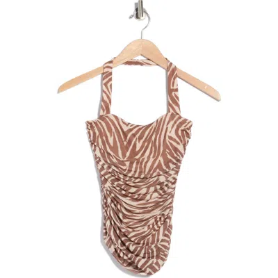 Afrm Los Angeles Kenzie Mesh Halter Top In Multi