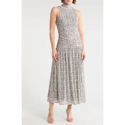 Afrm Los Angeles Lillian Floral Sleeveless Dress In Multi