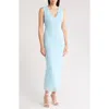 Afrm Los Angeles Liora Sleeveless Lace Maxi Dress In Blue Bird