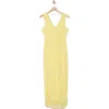 Afrm Los Angeles Liora Sleeveless Lace Maxi Dress In Lemon