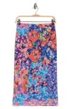 Afrm Los Angeles Lynch Mesh Midi Skirt In Patchwork Floral