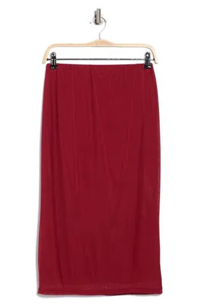 Afrm Los Angeles Lynch Mesh Midi Skirt In Red