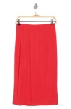 Afrm Los Angeles Lynch Mesh Midi Skirt In Ruby
