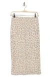 Afrm Los Angeles Lynch Mesh Midi Skirt In Sand Animal