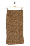 Afrm Los Angeles Lynch Mesh Midi Skirt In True Animal