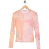 Afrm Los Angeles Sunny Long Sleeve Mesh Top
