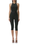 Afrm Lucia Printed Halter Capri Jumpsuit