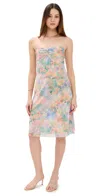 Afrm Lucile Dress Fog Field In Fog Field