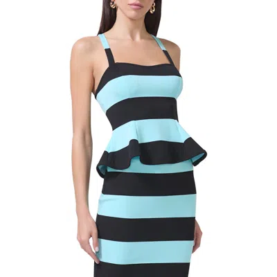 Afrm Lyle Stripe Peplum Tank In Resort Stripe