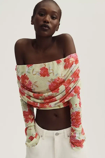 Afrm Lynette Draped Top In Multi