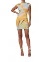Afrm Mabel Mini Dress In Bird Of Paradise In Yellow