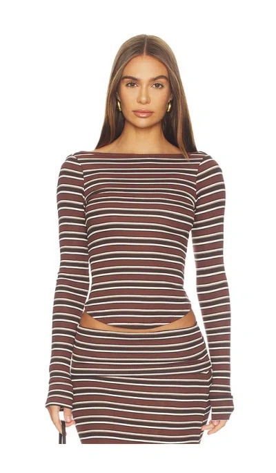Afrm Madsen Top In Brown