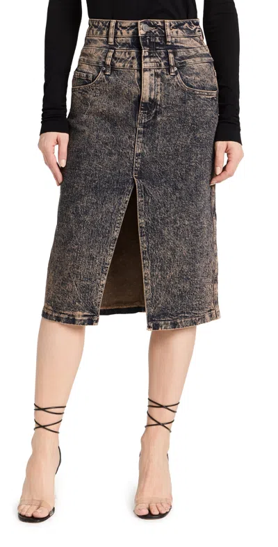 Afrm Maison Double Midi Skirt Prailine O/d Wash