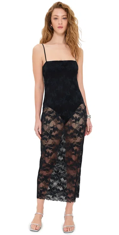 Afrm Marseille Dress Noir