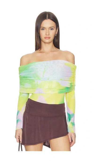 Afrm Maxine Bodysuit In Green