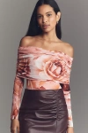 Afrm Maxine Bodysuit In Pink