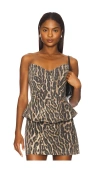 Afrm Merida Strapless Denim Top In Brown