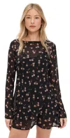 Afrm Milana Dress Delicate Ditsy In Delicate Ditsy