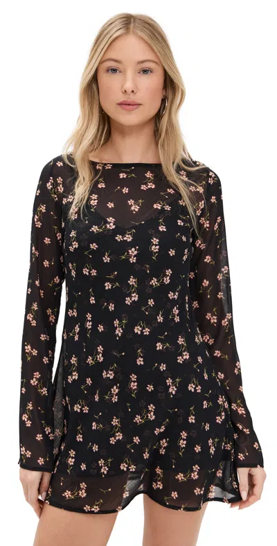 Afrm Milana Dress Delicate Ditsy