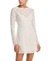 Afrm Milana Long Sleeve Lace Minidress
