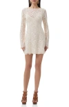 Afrm Milana Long Sleeve Lace Minidress