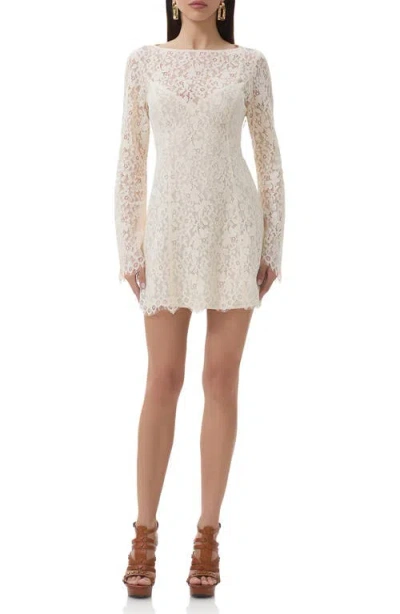 Afrm Milana Long Sleeve Lace Minidress