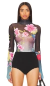 Afrm Milo Bodysuit In Black