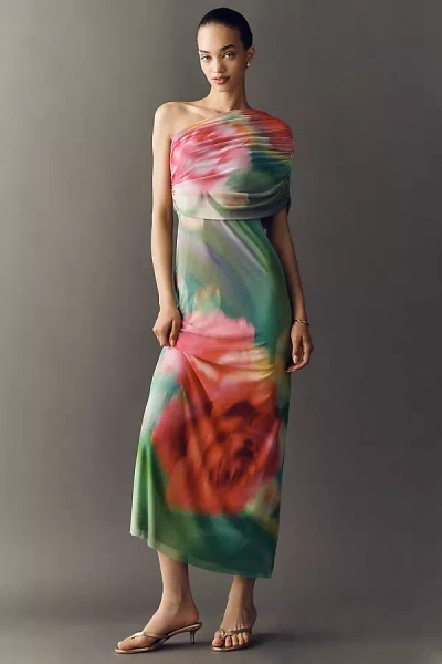 Afrm Mirabel One-shoulder Maxi Dress In Green