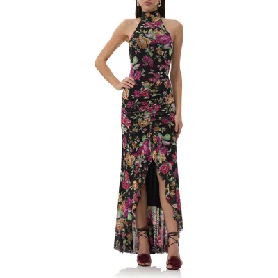 Afrm Mirella High-low Mesh Halter Dress