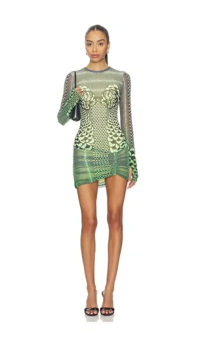 Afrm Mirza Dress In Green