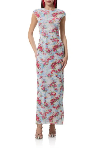 Afrm Mylo Dress Digital Floral In Multi